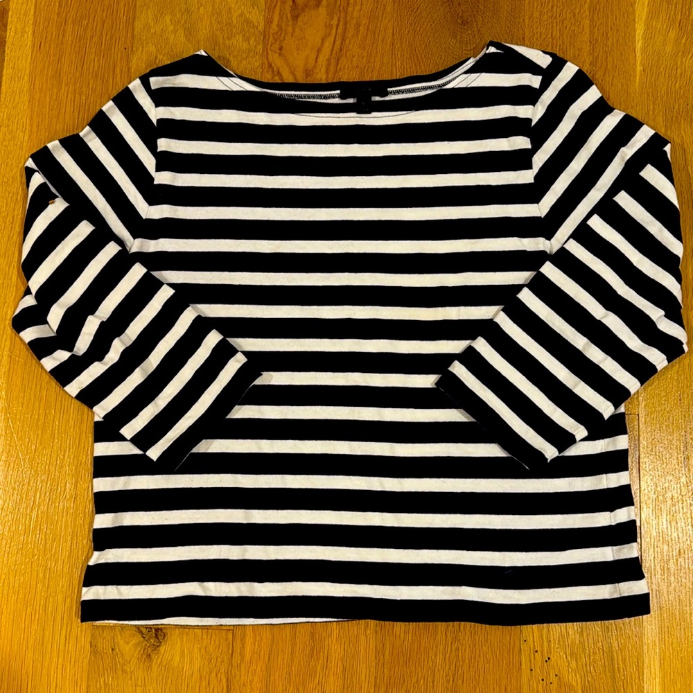 J.Crew Breton striped boatneck navy L.